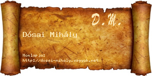 Dósai Mihály névjegykártya